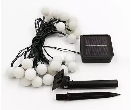 Solar 5m 28 Led Top RGB Siyah Kablolu