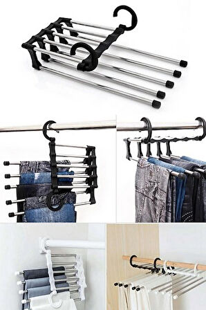Katlanabilir 5li Pantolon Askısı