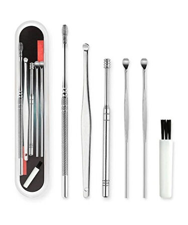 6 Parça Paslanmaz Çelik Kulak Temizleyici