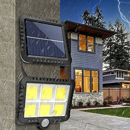 Güneş Enerji Panelli 120 LED Bahçe Aydınlatma S-30