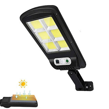 120 Ledli Kumandalı Solar Sokak Lambası Bahçe Aydınlatma S-36