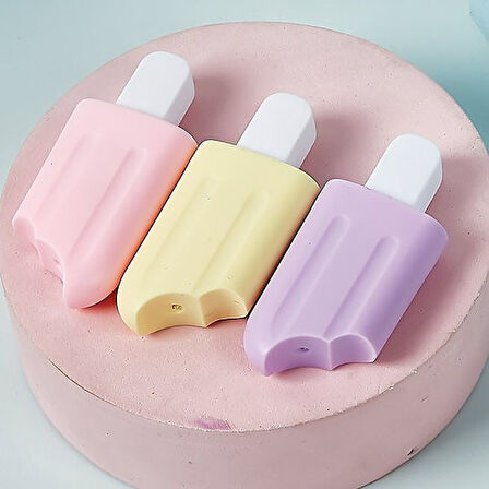 6'lı Mini Dondurma Fosforlu Işaretleme Kalem Seti