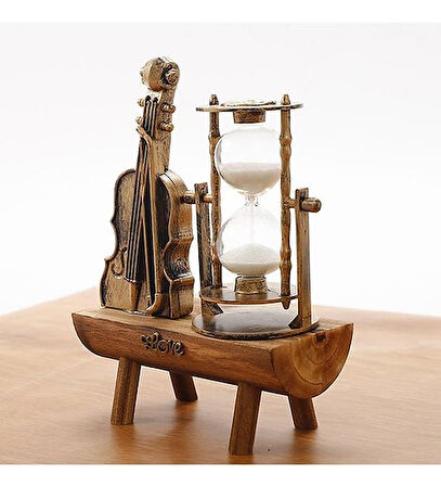 Dekoratif Keman Tasarımlı Kum Saati S-39