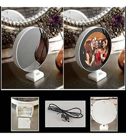 Fotoğraflı Sihirli Ayna Işıklı Fotoğraf Çerçevesi N-36