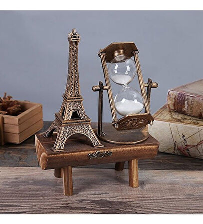 Eyfel Kulesi Kum Saati Dekoratif Hediyelik