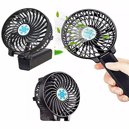 3 Kademeli Şarjlı Mini Fan Katlanabilir Vantilatör Usb Soğutucu