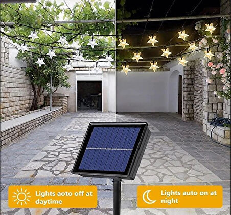 8 Fonksiyonlu 5 Metre 30 Yıldız Güneş Enerjili S-42