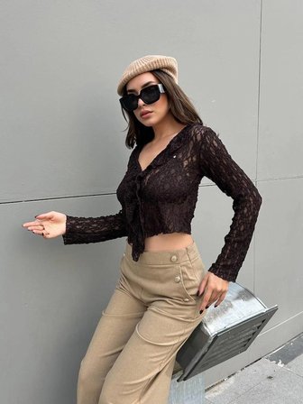 Dantelli crop bluz