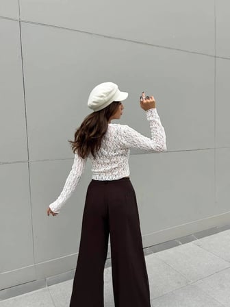 Dantelli crop bluz