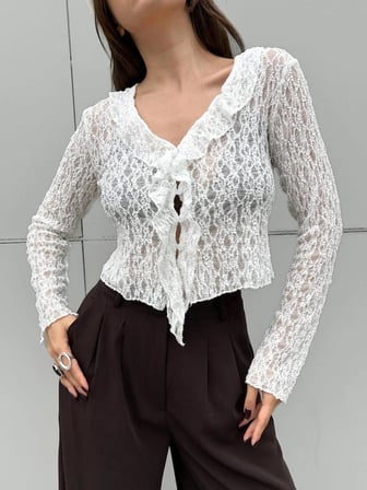 Dantelli crop bluz