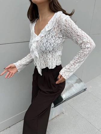 Dantelli crop bluz
