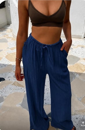 Belden bağcıklı pantolon