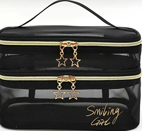 Transparan Makyaj Çantası Şık Zarif