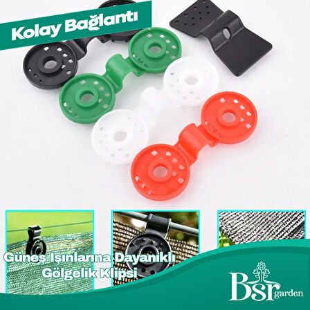 Bsr Garden Gölgelik Klipsi 50 Adet Karışık Renk