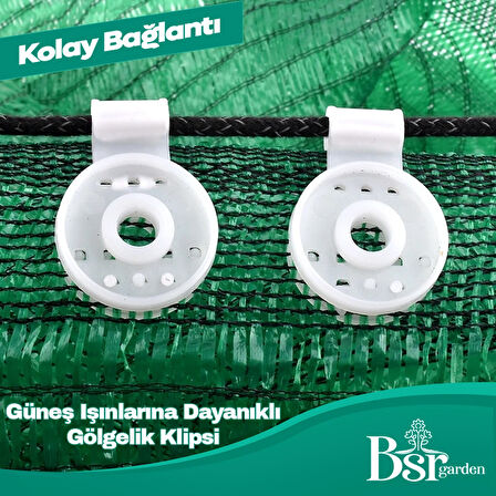 Bsr Garden Gölgelik Klipsi Uv Katkılı Beyaz 100 Adet