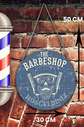 Berber Cam Kapı Pano Tabelası, Berber Dükkanı için Süs, Askılı Cam Kapı Berber Kuaför Yazı Levhası
