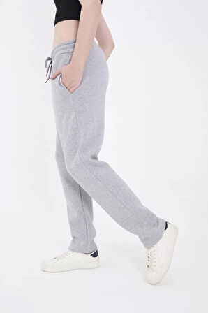 Unisex Üç İplik Basic Eşofman Pantolon - Gri