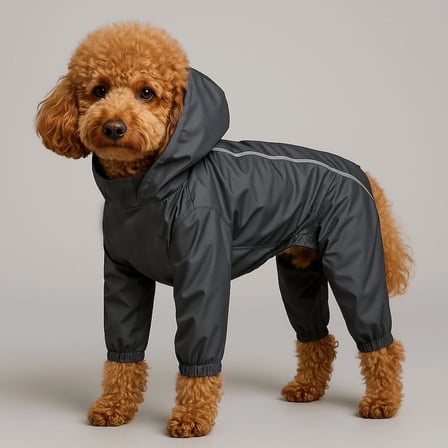Reflective RainSuit – Dark Grey Edition (Füme) Yağmurluk/Rüzgarlık Reflektör Detaylı