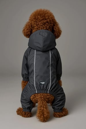 Reflective RainSuit – Dark Grey Edition (Füme) Yağmurluk/Rüzgarlık Reflektör Detaylı