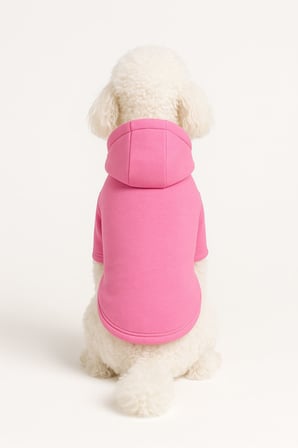 Kedi & Köpekler için Candy Pink Baskısız Sweatshirt Hoodie (Kapüşonlu)