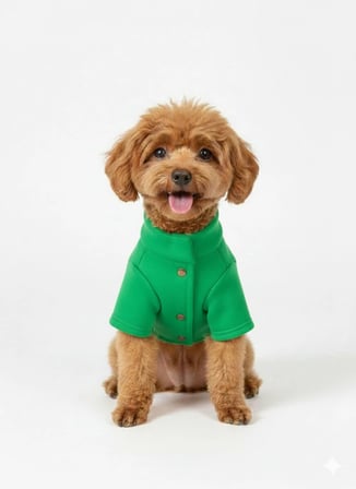 Yeşil Hakim Yaka Comfort Fit Köpek Sweat Ceketi (WarmFlex Koleksiyonu)