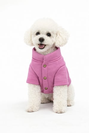 Pembe Hakim Yaka Comfort Fit Köpek Sweat Ceketi (WarmFlex Koleksiyonu)