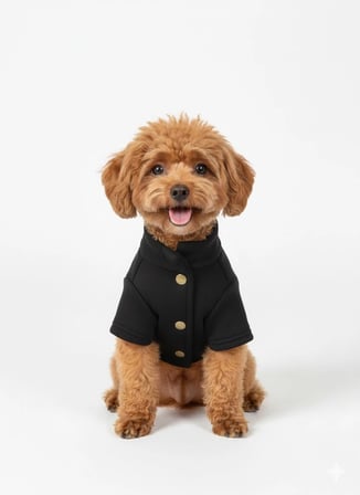 Siyah Hakim Yaka Comfort Fit Köpek Sweat Ceketi (WarmFlex Koleksiyonu)