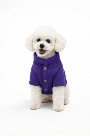 Mor Hakim Yaka Comfort Fit Köpek Sweat Ceketi (WarmFlex Koleksiyonu)