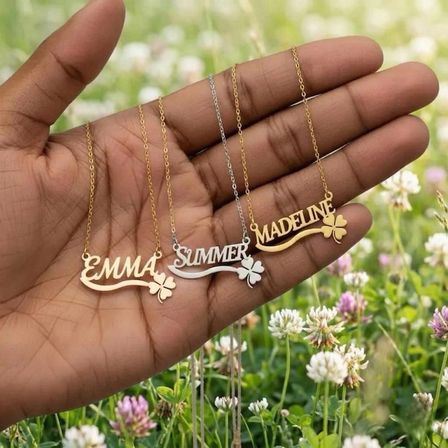 Dört Yapraklı Yonca İsim Kolye 925 Ayar Gümüş Kişiye Özel Harfli Kolye Altın Gümüş Rose Renk Minimalist Şans Kolyesi