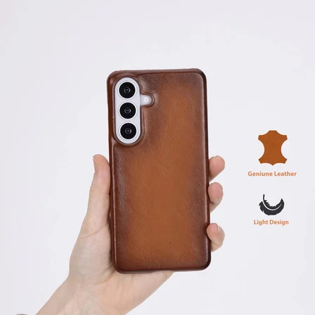 Samsung Galaxy S26 Plus Deri Kılıf Kişiselleştirilebilir Ultra İnce Manyetik Kablosuz Şarj Uyumlu Şık Koruyucu Telefon Kılıfı