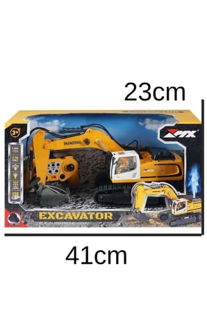 1:18 2.4Ghz 11 Kanal Işıklı Full Fonksiyon Buharlı Sesli Metal Kepçe İş Makinası