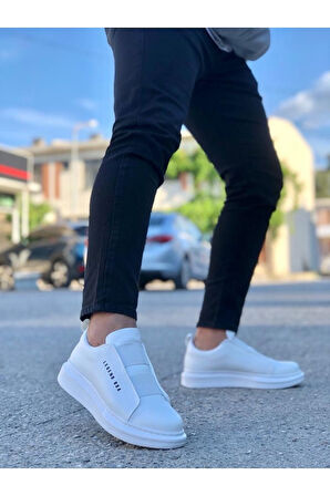 Kalın Yüksek Taban Çift Bant  Erkek Günlük Ayakkabı Sneaker Spor Ayakkabı