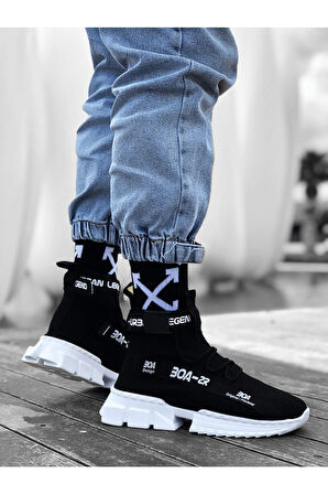 Zr-x700 Tarz Siyah Renk Spor Ayakkabı Triko Sneaker Rahat Taban