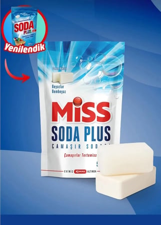 Miss Soda Plus Optik Etkili Beyaz Sabunlu El ve Matik Çamaşır Sodası