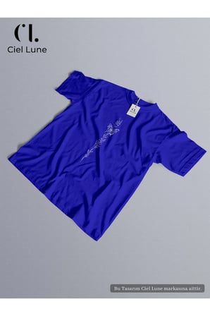 Nevermind Unisex Butterfly Flower Oversize Tişört
