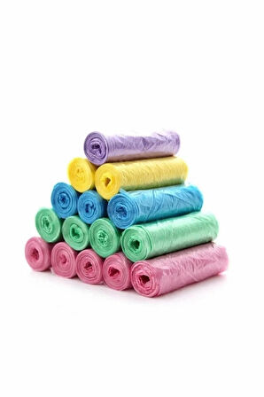 Büyük Boy 65x70 Lavanta Kokulu Büzgülü Çöp Poşeti 30 Adet (3 PAKET) Çöp Torbası 60 Litre