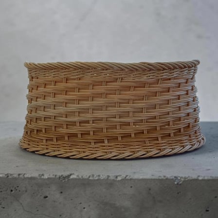 HandanRattan El Örgüsü Doğal Rattan Oval Düzenleyici Sepet 20x40x18 cm