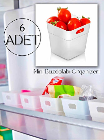 6 Adet Buzdolabı Kapak Içi Düzenleyici Organizer 6'lı Buzdolabı Içi Düzenleyici Ve Banyo Organizeri