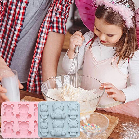 3 Boyutlu Mini Sevimli Ayı Şeklinde Silikoz Buz Kalıbı