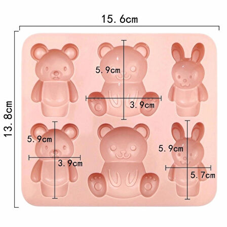 3 Boyutlu Mini Sevimli Ayı Şeklinde Silikoz Buz Kalıbı
