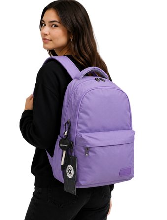 Lila Unisex Okul Çantası Su Geçirmez Kumaş Unisex Okul Sırt Çantası 2200