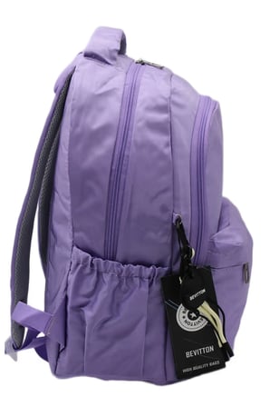 Lila Unisex Okul Çantası Su Geçirmez Kumaş Unisex Okul Sırt Çantası 2200