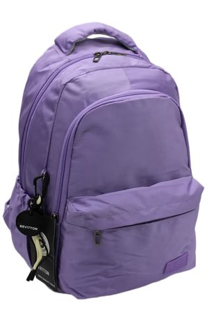 Lila Unisex Okul Çantası Su Geçirmez Kumaş Unisex Okul Sırt Çantası 2200
