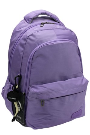 Lila Unisex Okul Çantası Su Geçirmez Kumaş Unisex Okul Sırt Çantası 2200