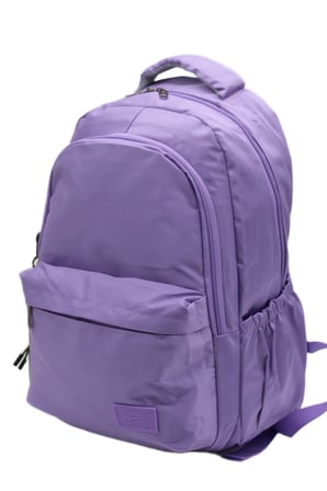 Lila Unisex Okul Çantası Su Geçirmez Kumaş Unisex Okul Sırt Çantası 2200