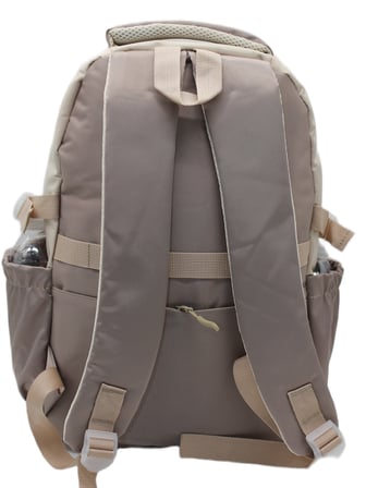 Çok Bölmeli Bej-Vizon Okul Sırt Çantası Unisex Okul Çantası 26011