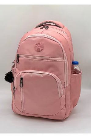 1710 Suya Dayanıklı Okul Sırt Çantası Unisex Günlük Okul Çantası Pudra