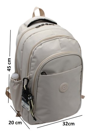 Su Geçirmez Kumaş Unisex Okul Çantası Bej Renk Okul Sırt Çantası 1650