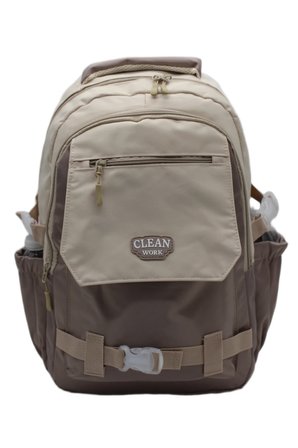 Çok Bölmeli Bej-Vizon Okul Sırt Çantası Unisex Okul Çantası 26011