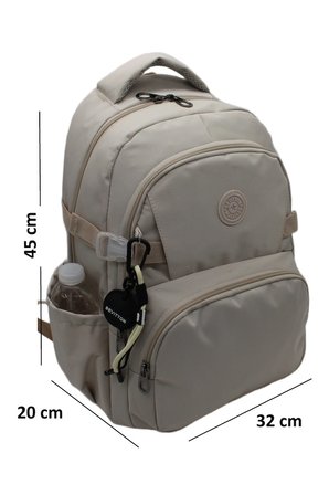 Okul Çantası Suya Dayanıklı Kumaş Unisex Okul Sırt Çantası Bej 34500